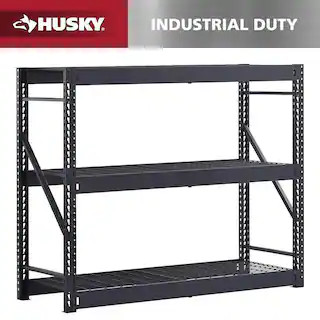 3-Shelf Metal Industrial Duty Freestanding Garage Storage Shelving Unit in Black (65 in. W x 54 i... | The Home Depot