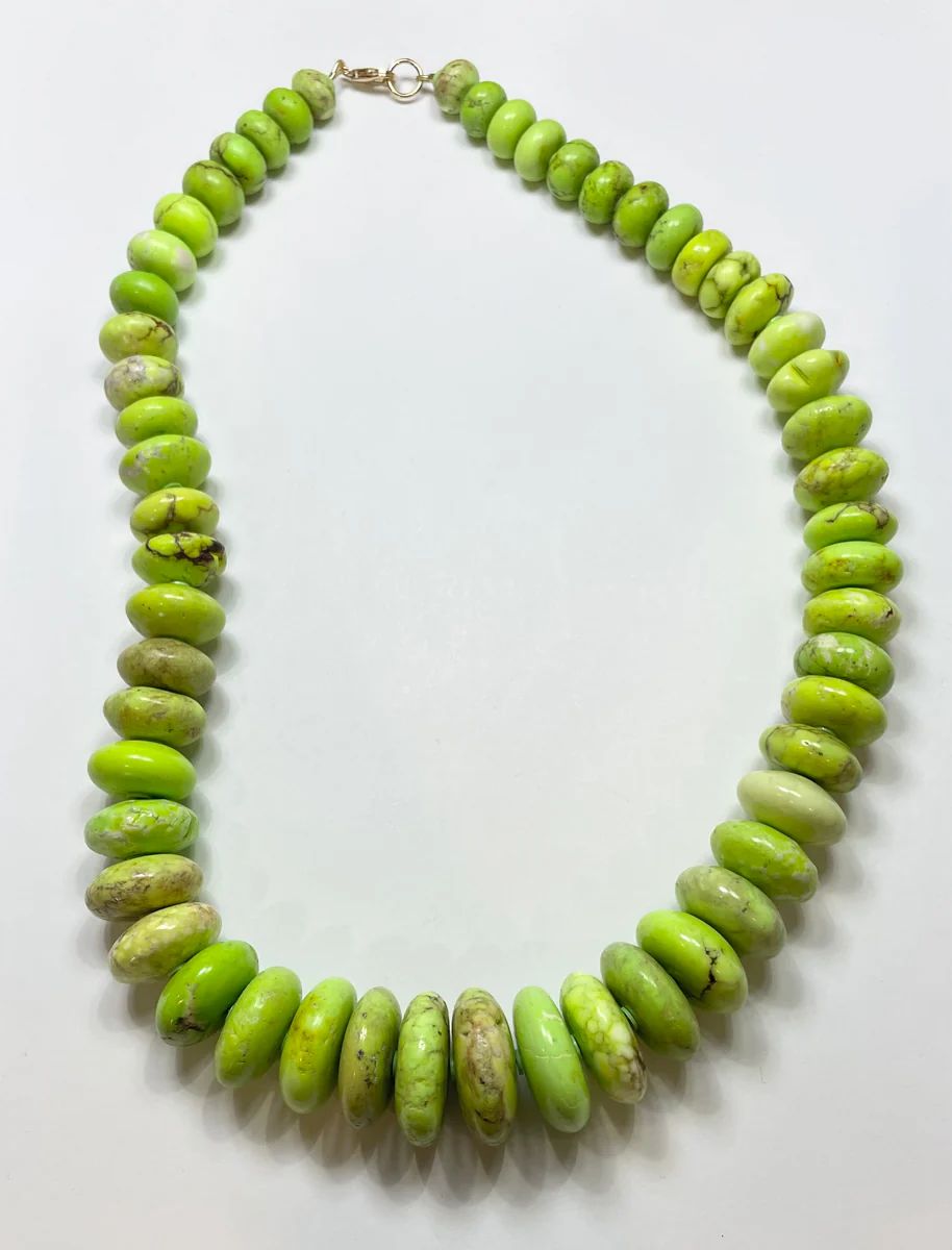 lime green turquoise statement necklace | Theodosia Jewelry