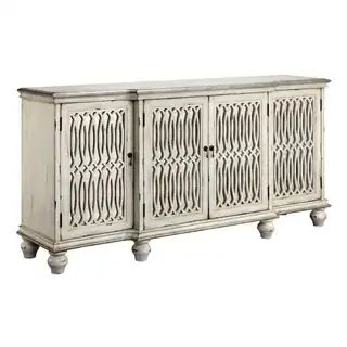 Whitney Aged Cream Accent Cabinet - Four Door Accent Cabinet | Bed Bath & Beyond
