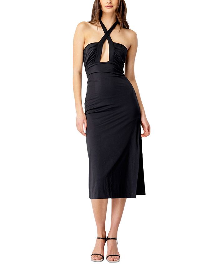Bardot Guilia Halter Midi Dress & Reviews - Dresses - Women - Macy's | Macys (US)