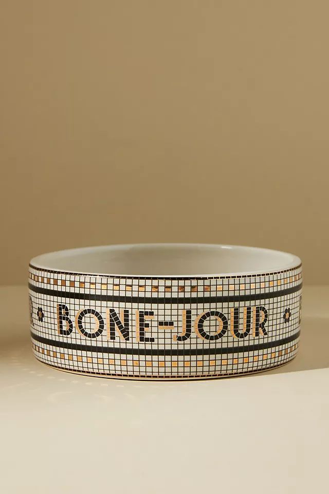 Bistro Tile Pet Bowl | Anthropologie (US)