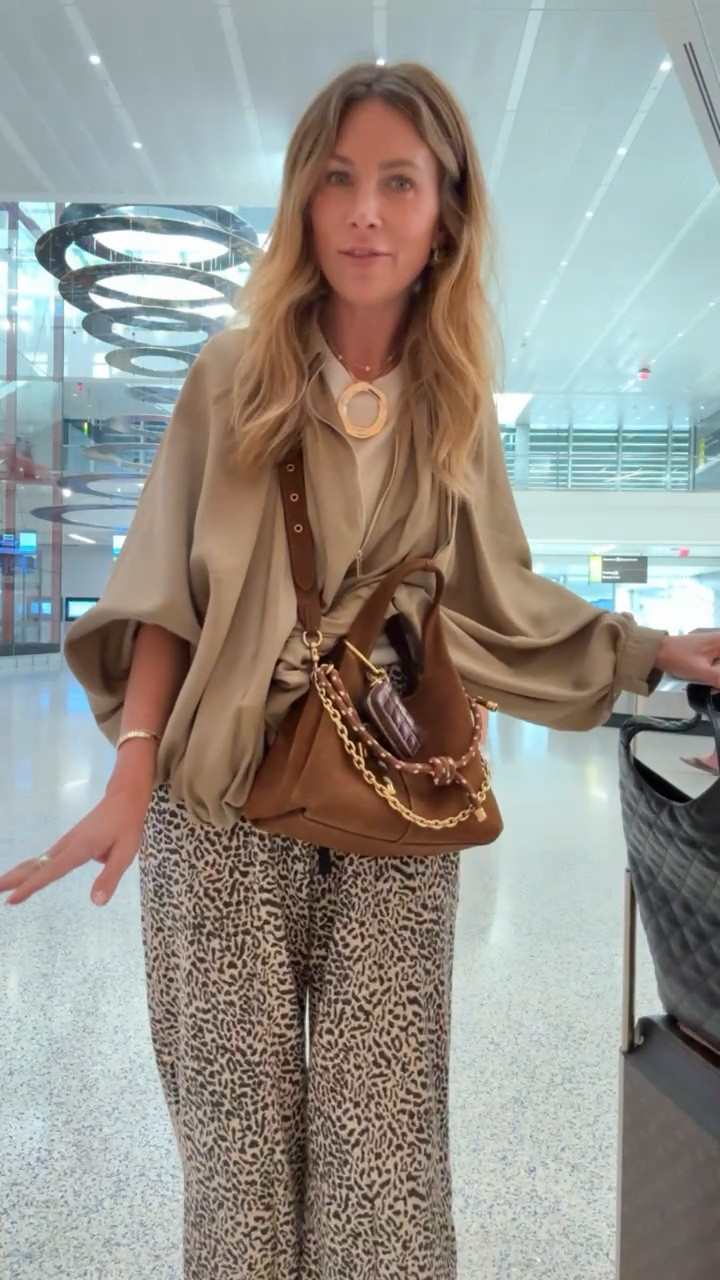 Today’s travel outfit! ✈️ 
Amazon leopard sweatpants size small
Amazon lightweight jacket size small 
Quince tshirt size small
Adidas platform sneakers run tts

#LTKStyleTip #LTKTravel #LTKNYFW