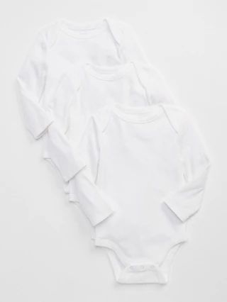 Baby First Favorite Long Sleeve Bodysuit (3-Pack) | Gap (US)