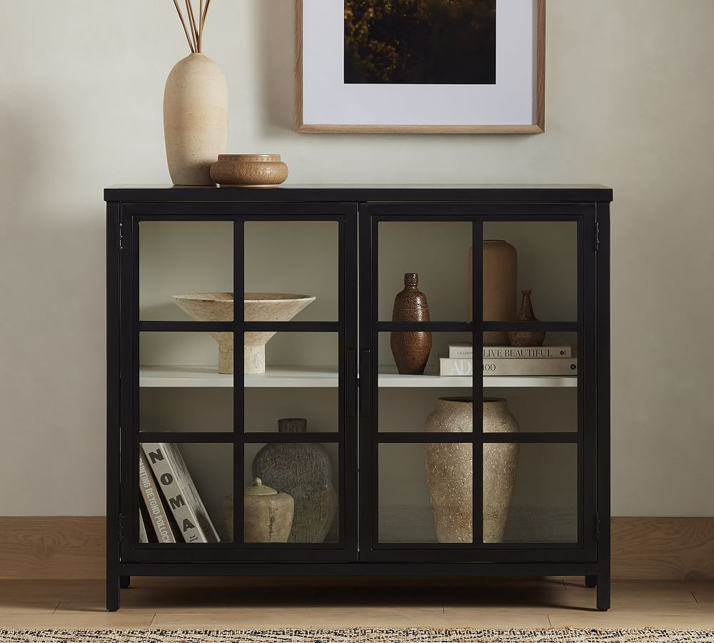 Maverick Glass Storage Cabinet | Pottery Barn (US)