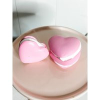 Faux Macaroons | Set Of 3 Valentine's Day Macaroon Heart Macaroons| Tiered Tray |Heart Filler | Etsy (US)