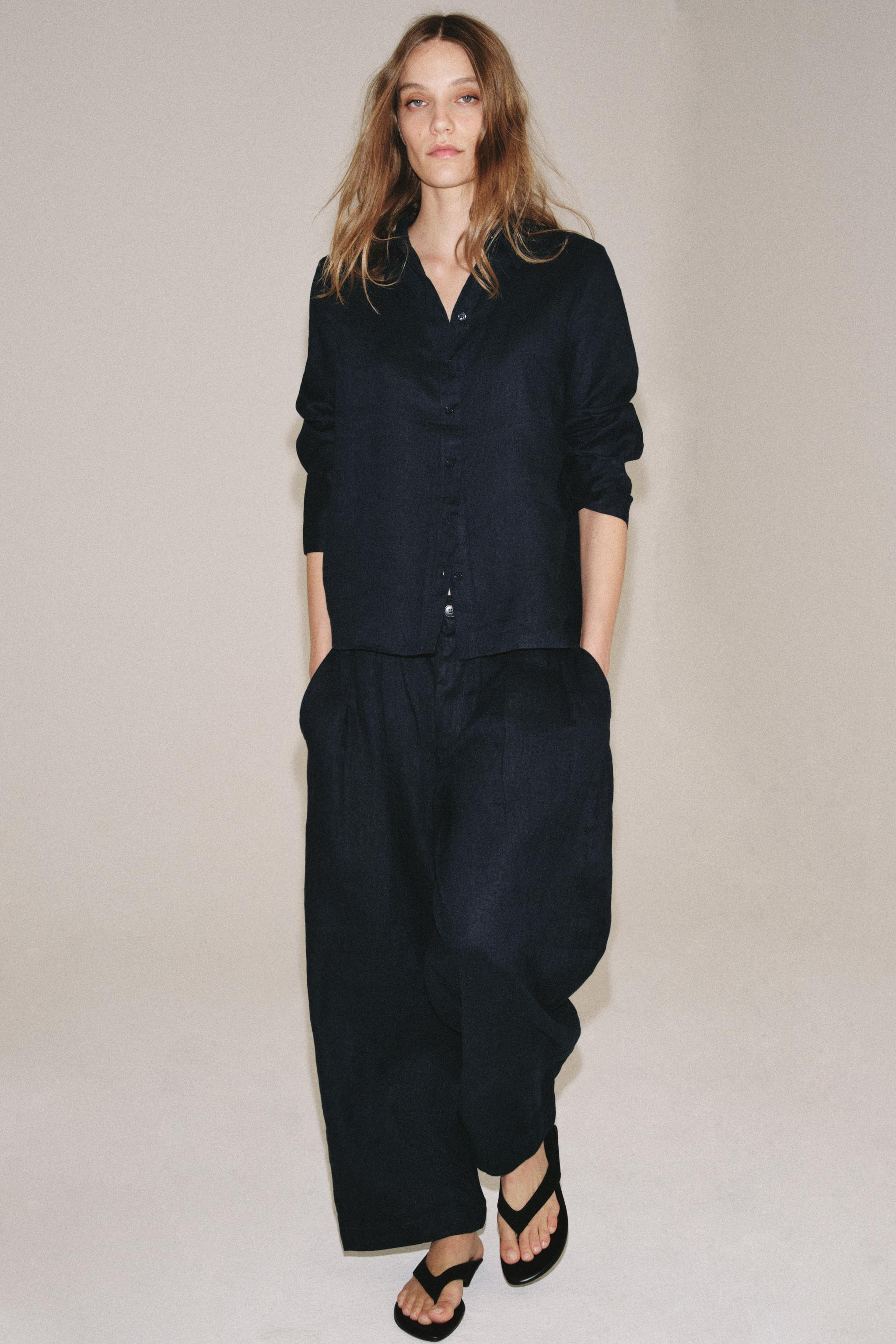 PLEATED LINEN PANTS ZW COLLECTION | Zara US