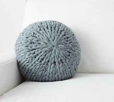 Cozy Handknit Round Pillow | Pottery Barn (US)