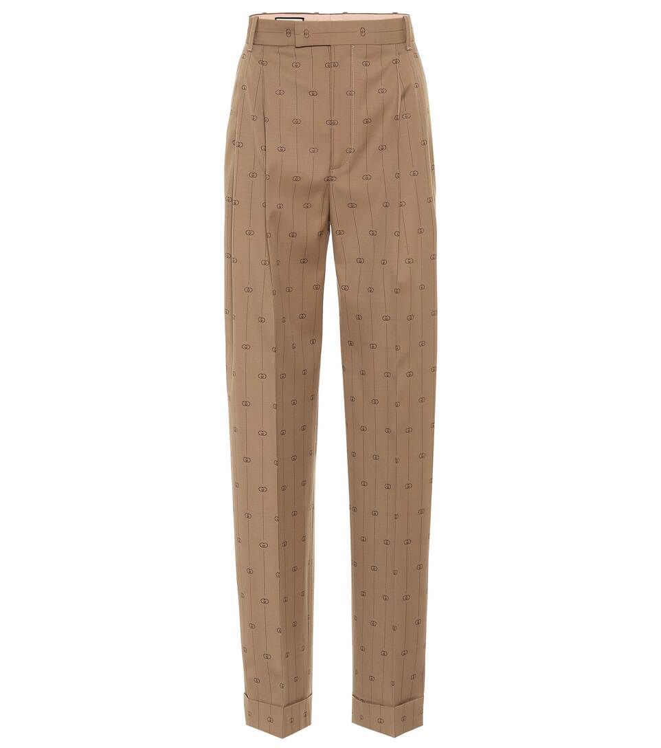 GG striped wool and silk pants | Mytheresa (UK)