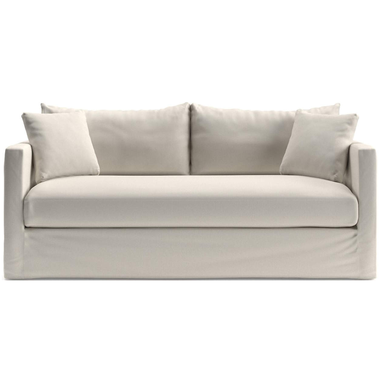 Willow II Slipcovered Bench Apartment Sofa + Reviews | Crate & Barrel | Crate & Barrel