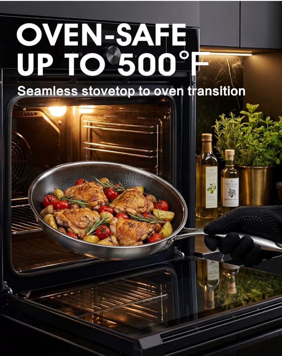 Hybrid Nonstick Frying Pans 8 inch with Tempered Glass Lids, Stay-Cool Handles, induction Ready, Compatible with All Cooktops

#LTKfoodie #LTKSaleAlert