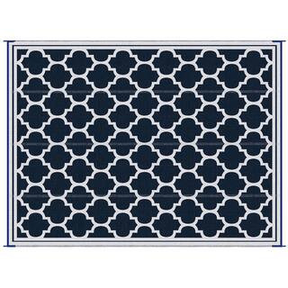 Reversible Outdoor Rug Carpet, 9 ft. x 18 ft. Waterproof Plastic Straw Rug, Portable RV Camping Rugs with Carry Bag | The Home Depot