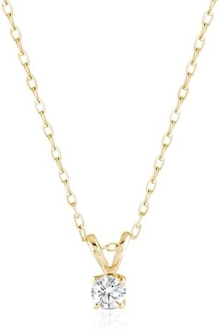 Amazon Essentials IGI Certified Solitaire Lab Grown Diamond Pendant Necklace in 14k Gold - 16" Ch... | Amazon (US)