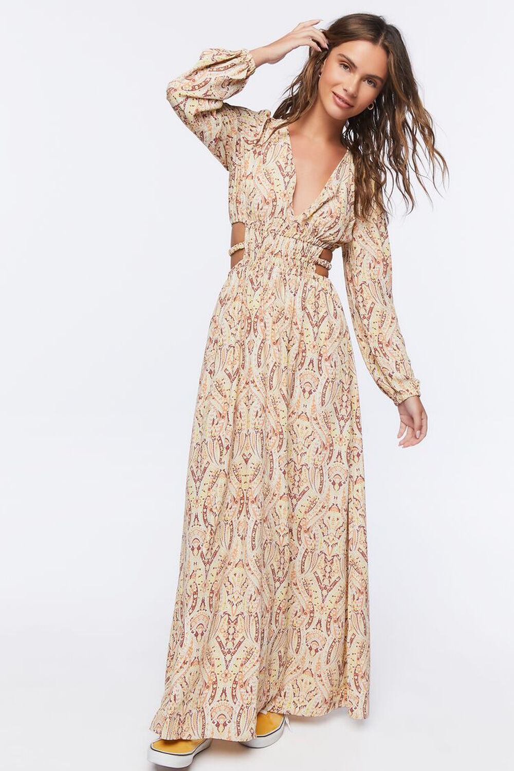 Paisley Print Cutout Maxi Dress | Forever 21 | Forever 21 (US)