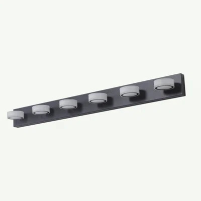 LED Modern Black 6-Light Vanity Lights Fixtures Over Mirror Bath Wall Lighting | Wayfair North America