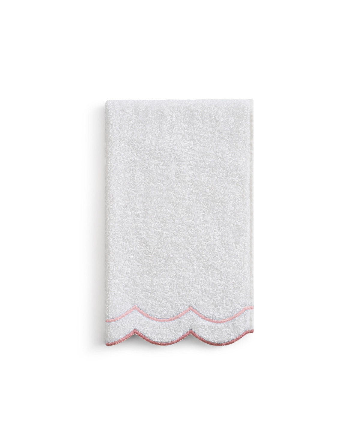 Peri Home Scallop Cotton Hand Towel, 27" x 16" - Blush | Macy's