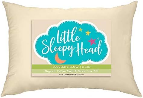 Little Sleepy Head Toddler Pillow, Organic Cotton, Down-Like Fill, Ivory 13 X 18 | Amazon (US)