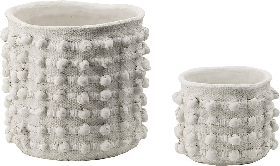 A&B Home Flower Pot Woven Basket Cement Plant Basket Home Decor Indoor Garden Outdoor Planters Cr... | Amazon (US)