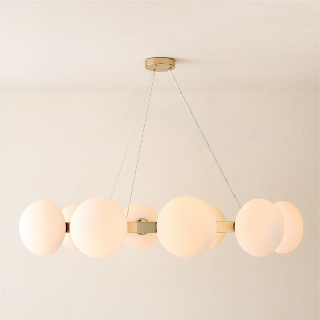 Curie Polished Champagne Chandelier | CB2