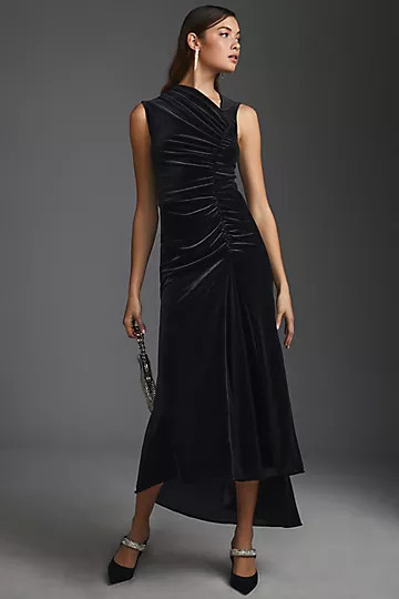 Shoshanna Ruched Asymmetrical Dress | Anthropologie (US)