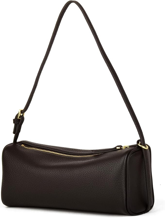 Premium Full Grained Leather Hobo Purses for Women, Barrel Bag and Crossbody Bags with Adjustable... | Amazon (UK)