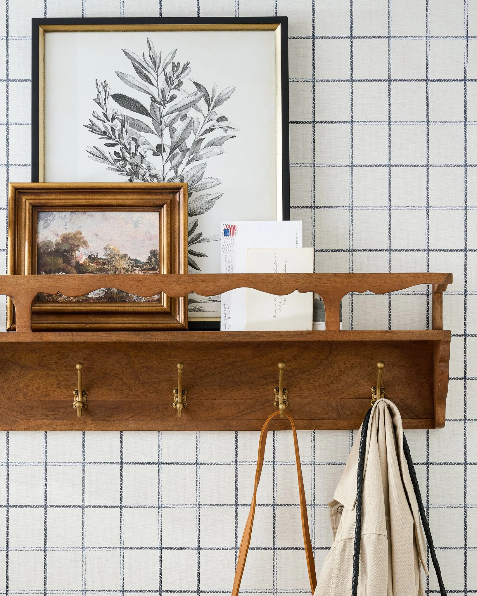 Daphne Wood and Brass Display Shelf | Magnolia