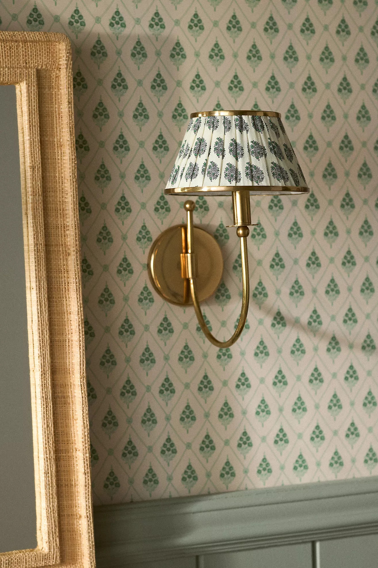Lee Brass Fabric Shade Sconce Wall Light | Anthropologie (US)