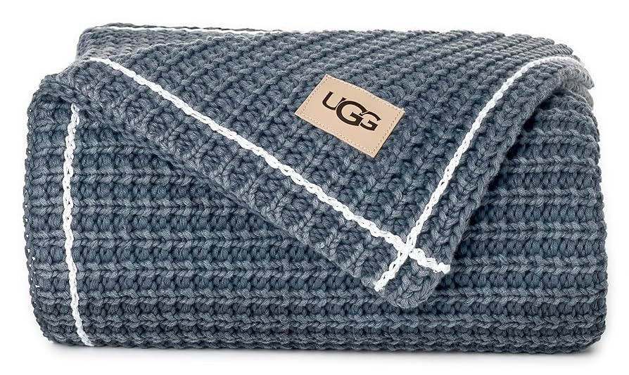 UGG Luna Knit Throw Cotton Chunky Soft Throw Blanket for Couch or Bed Cozy Washable Giftable Ligh... | Amazon (US)