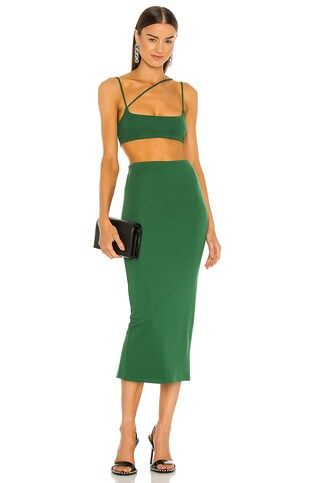 Michael Costello x REVOLVE Amira Crop Top in Green from Revolve.com | Revolve Clothing (Global)