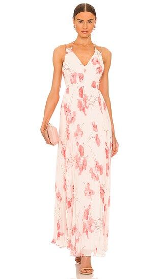 Tossed Poppies Maxi Dress in Sheer Pink Combo | Revolve Clothing (Global)