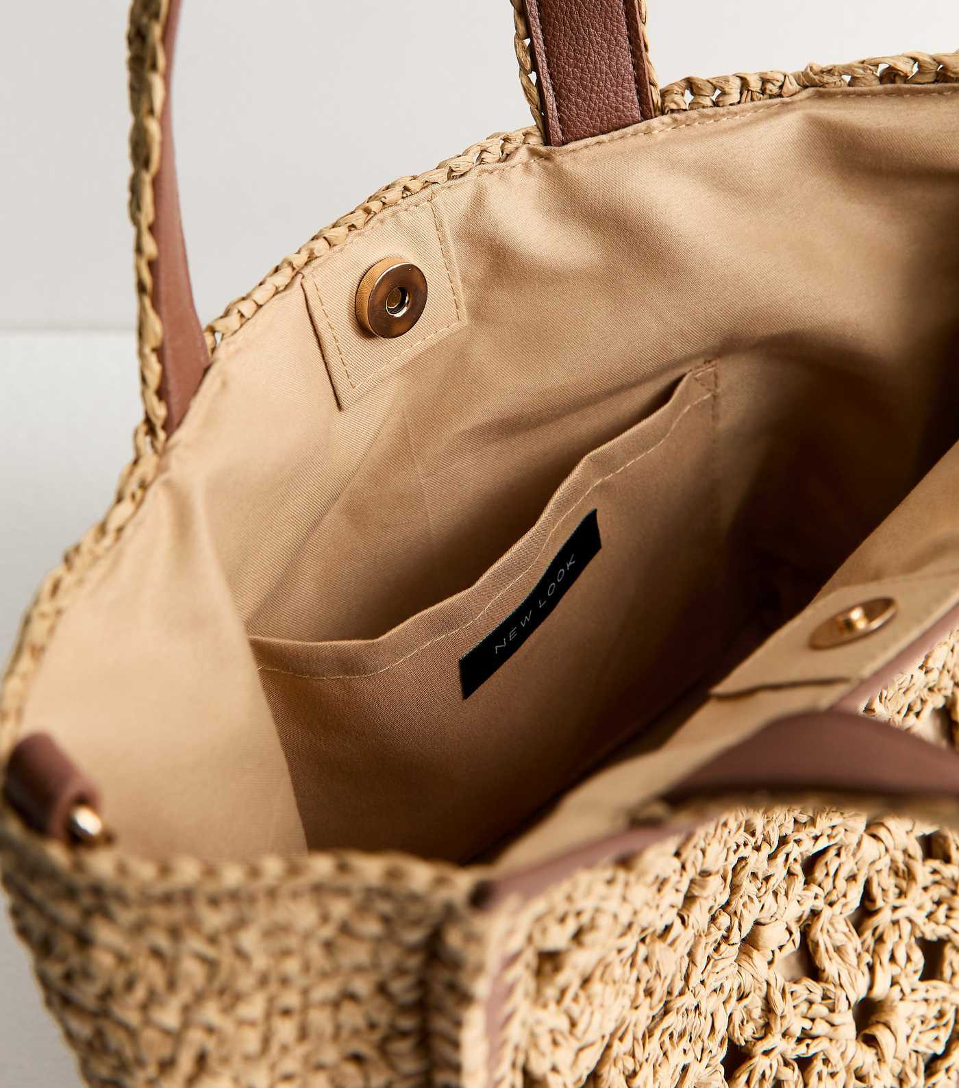 Brown Whipstitched Floral Tote | New Look | New Look (UK)
