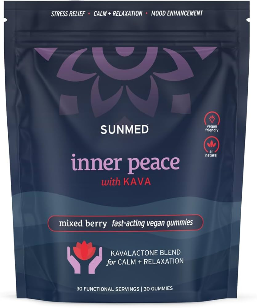 Kava Gummies for Deep Calm and Stress Relief - Pure Pacific Island Root Extract, 100mg Kavalacton... | Amazon (US)
