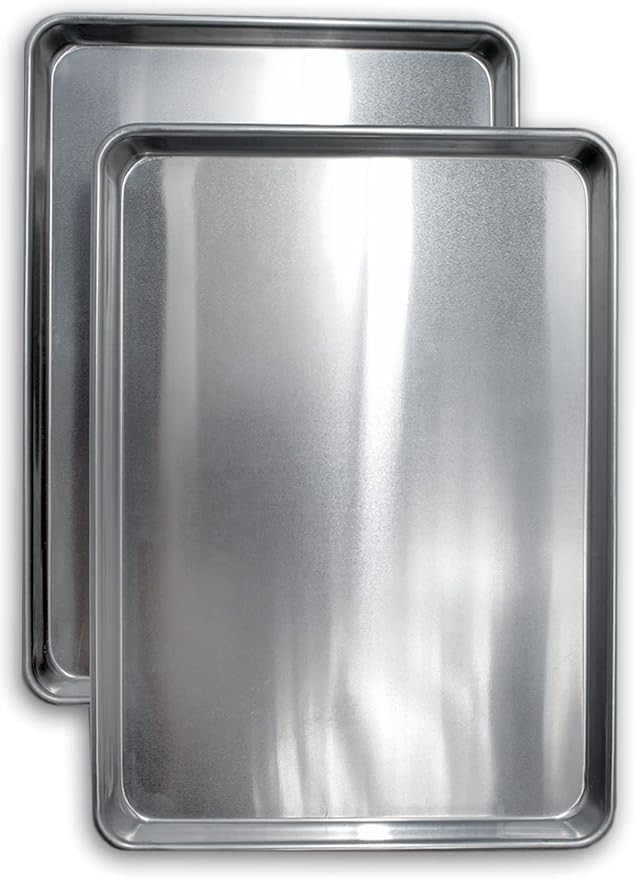 Commercial Quality Cookie Sheet Pan - 2 Pack Aluminum Half Sheet Baking Pan by Saffron & Sage Hom... | Amazon (US)