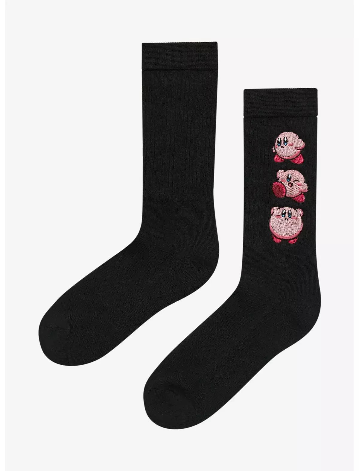 Kirby Embroidered Crew Socks | Hot Topic