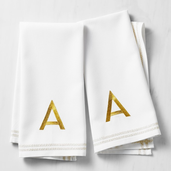 Monogram Towels, Set of 2 | Williams-Sonoma