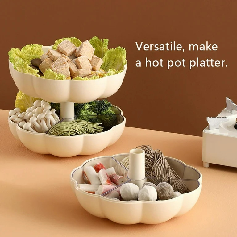 Pumpkin Serving Bowl with Lid: Detachable Pumpkin Snack Box Divided Serving Tray Pumpkin Candy Ja... | Walmart (US)