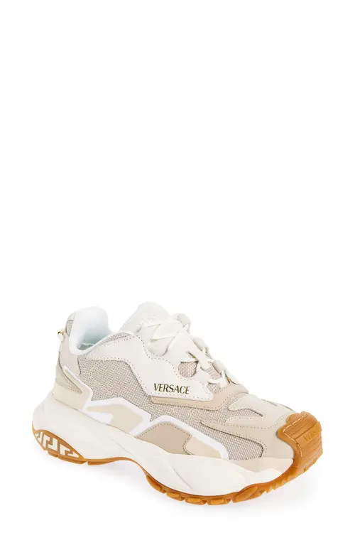 Versace Mercury Sneaker in Mastic Chiffon-Gold at Nordstrom, Size 6Us | Nordstrom