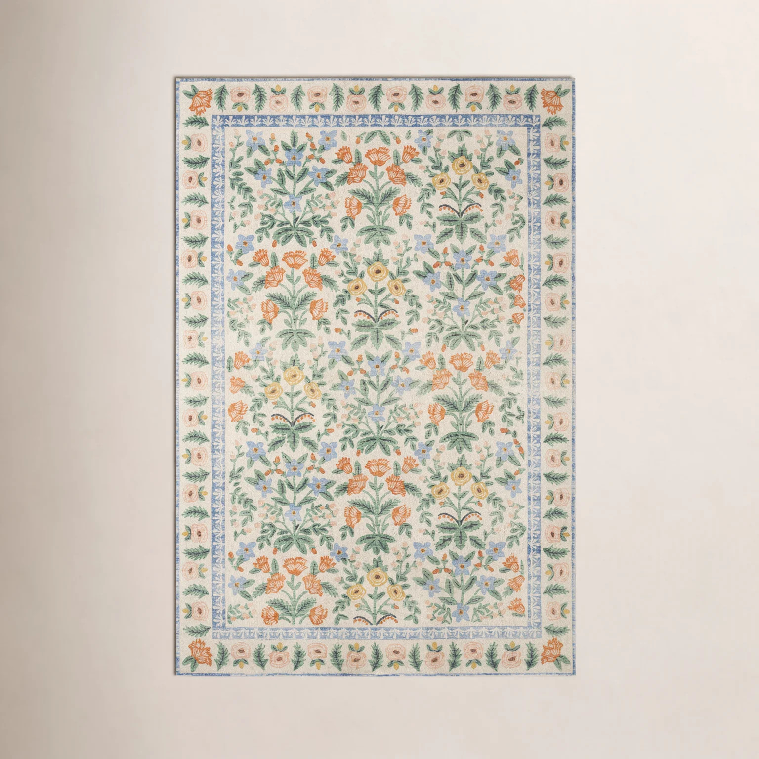 Rifle Paper Co. x Loloi Eden Mughal Garden Cream Rug feat CloudPile | Wayfair North America