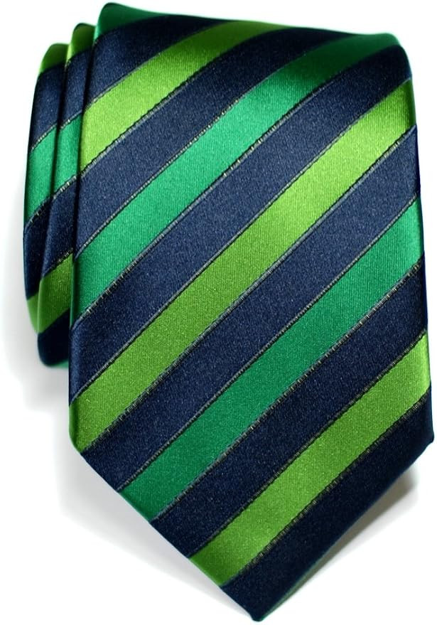 Retreez Three-Colour Stripe Woven Microfiber Men's Tie Necktie - Various Colors | Amazon (US)