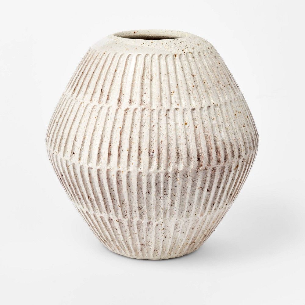 Large Carved Cream Vase - Threshold designed with Studio McGee | Target