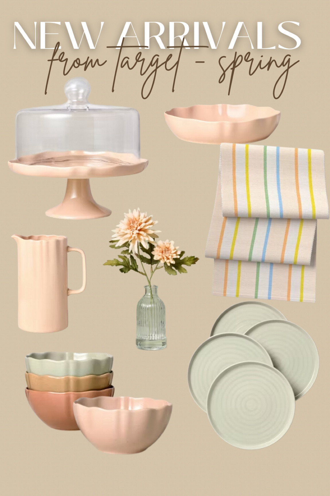Love this new scalloped cake stand and collection at target!! 

New spring home arrivals at target - spring kitchen - spring decor - spring table - scalloped dishes - scalloped cake stand 

#LTKFindsUnder50 #LTKSeasonal