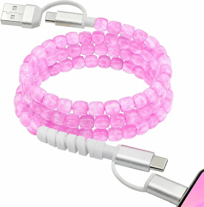 4-in-1 Beaded Charging Cable, MFi Certified, Works with CarPlay, 3.3FT 60W Fast Charger Cord for ... | Amazon (US)