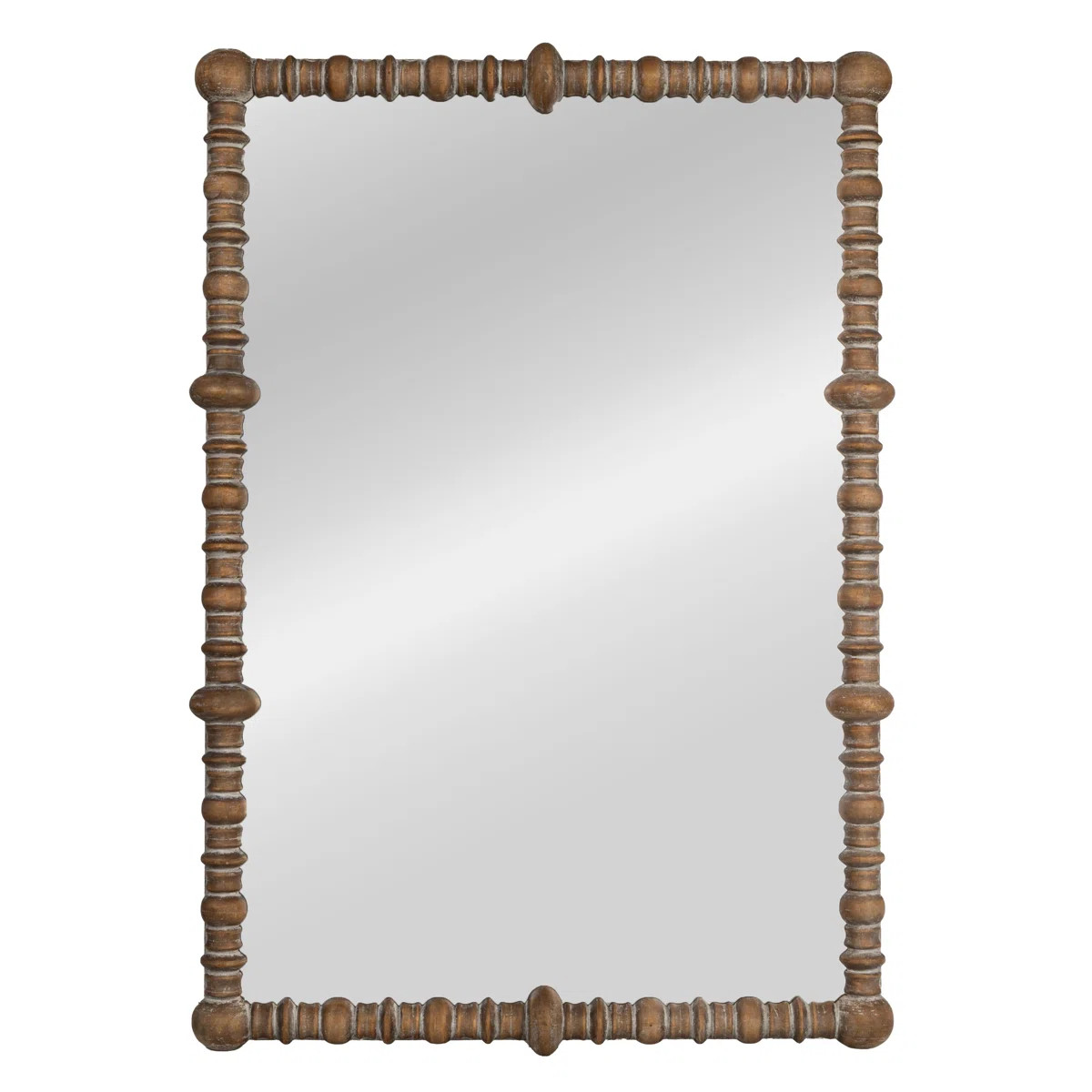 Scarlett Pine Wood Beaded Dowel Wall Mirror | Wayfair North America