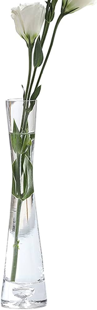 Hand-Made Blown Art Bud Glass Vase Clear Flower Bud Vase Single Stem Vases or Home and Office Dé... | Amazon (US)
