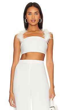 MORE TO COME Rayna Feather Top en White from Revolve.com | Revolve Clothing (Global)
