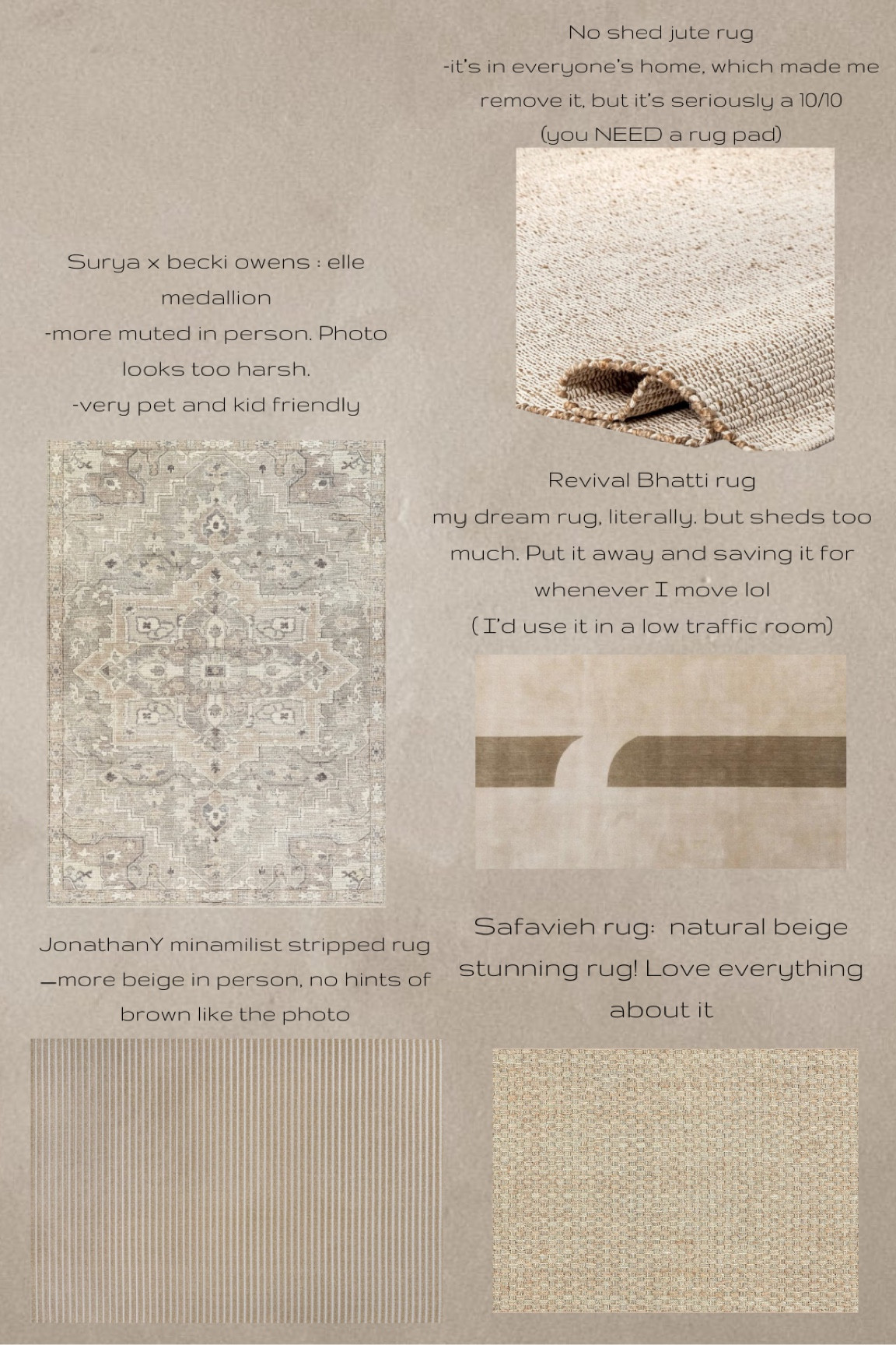 These rugs are all so perfect in their own way. I love them all and highly recommend! 

#LTKhome #LTKU