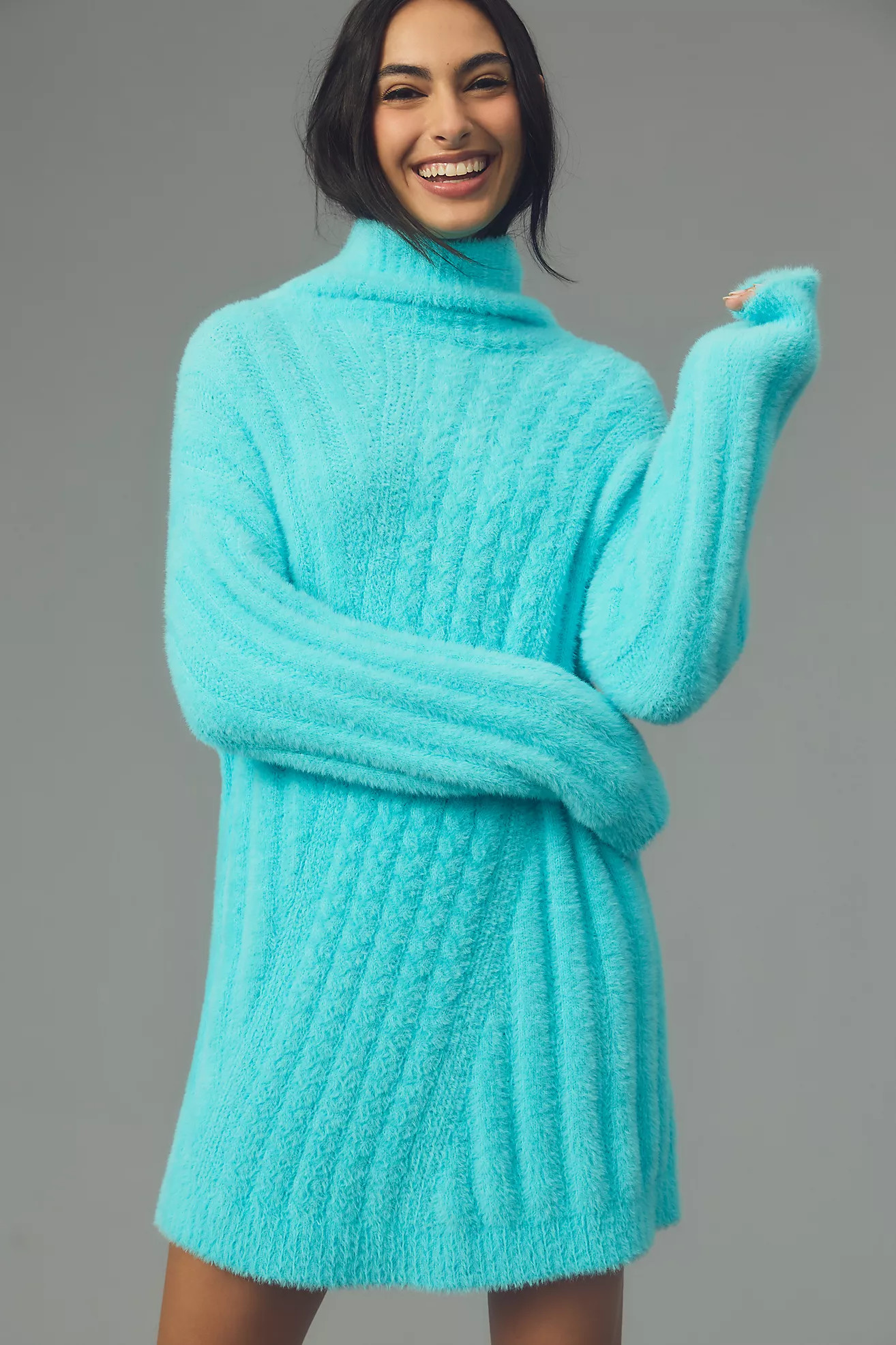 By Anthropologie Cable Tunic Sweater Mini Dress | Anthropologie (US)