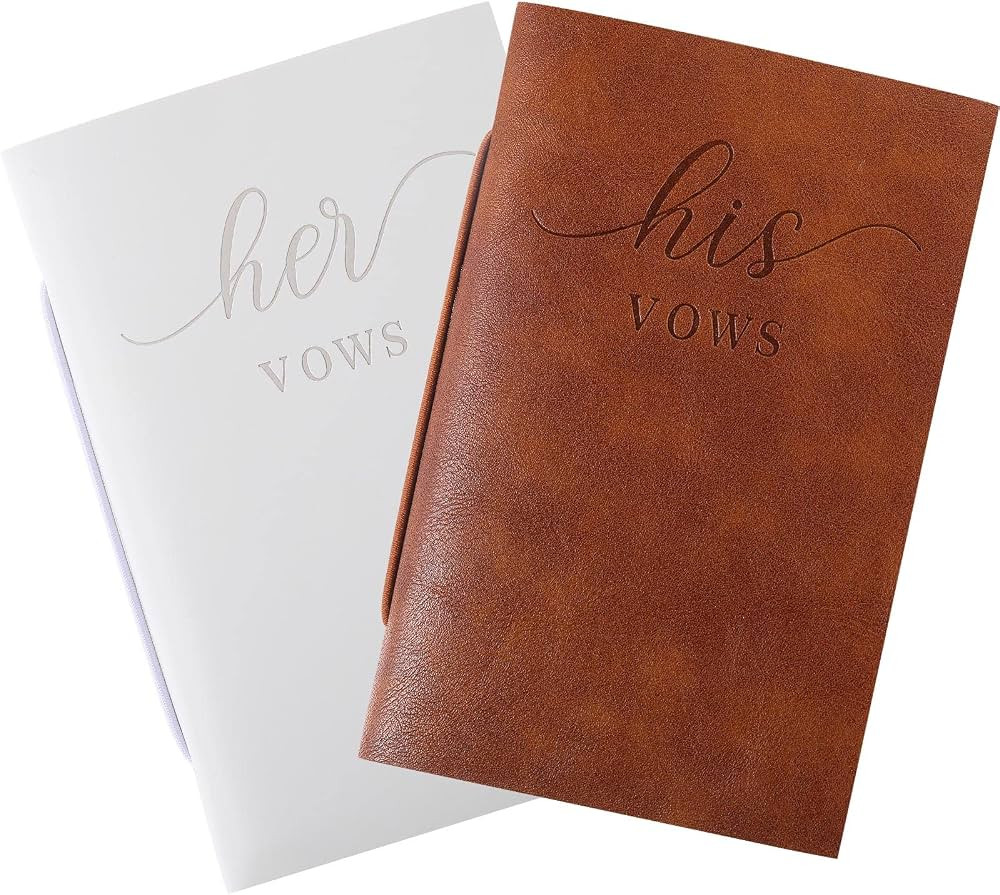 2 Pcs Wedding Vow Books His and Hers Vow Books Vow Notebook for Wedding Vows Journal Wedding Day ... | Amazon (US)