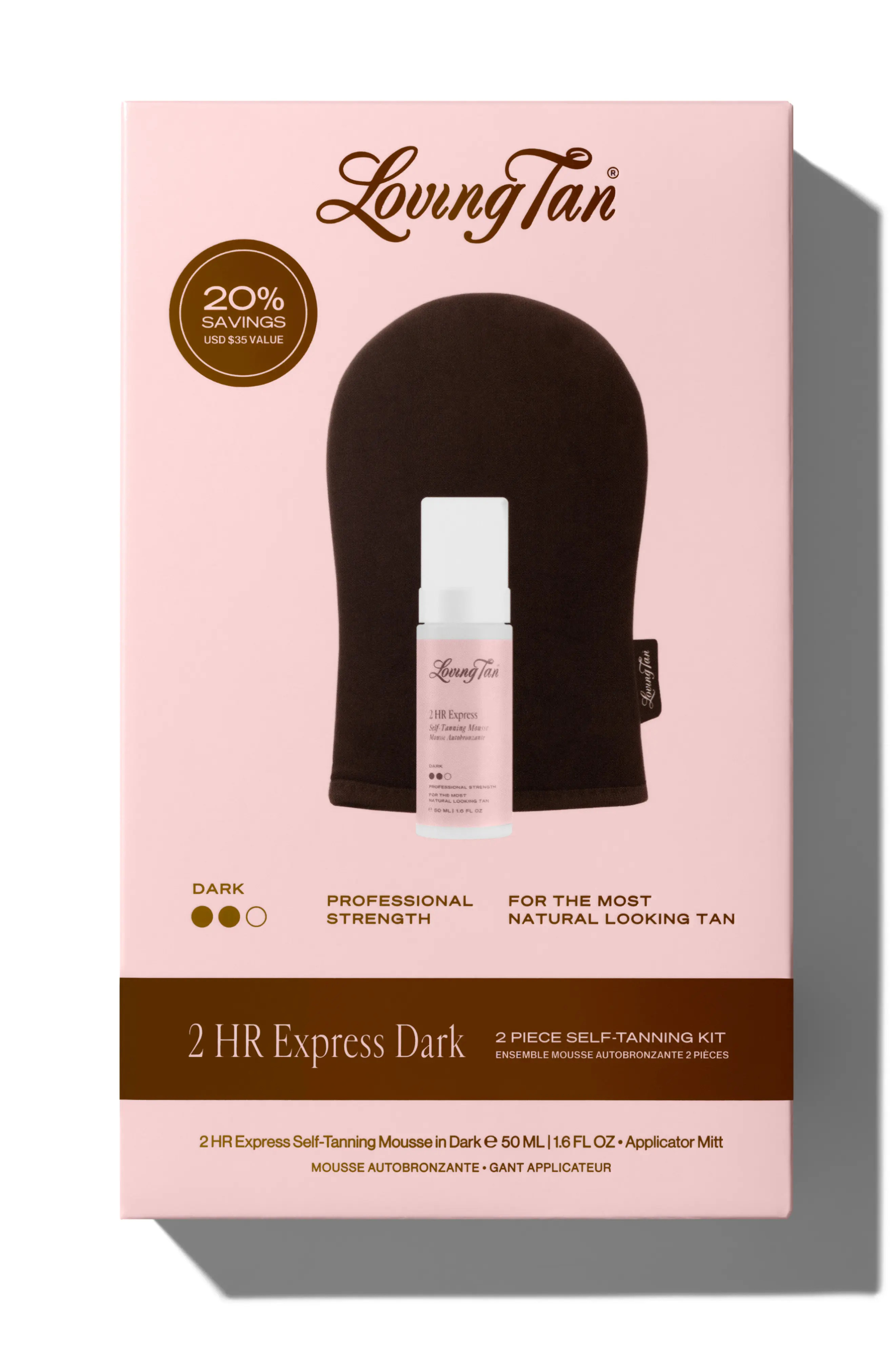 Loving Tan 2HR Express Dark Self-Tanning Kit at Nordstrom, Size 1.6 Oz | Nordstrom