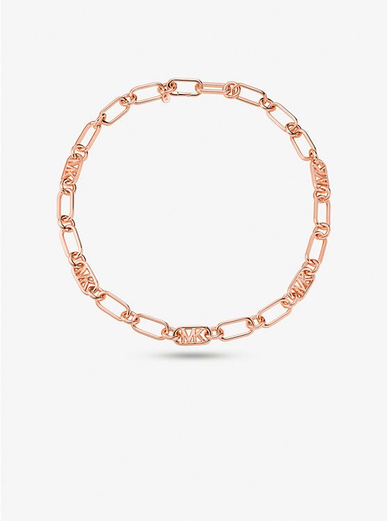 Precious Metal-Plated Brass Chain Link Necklace | Michael Kors US