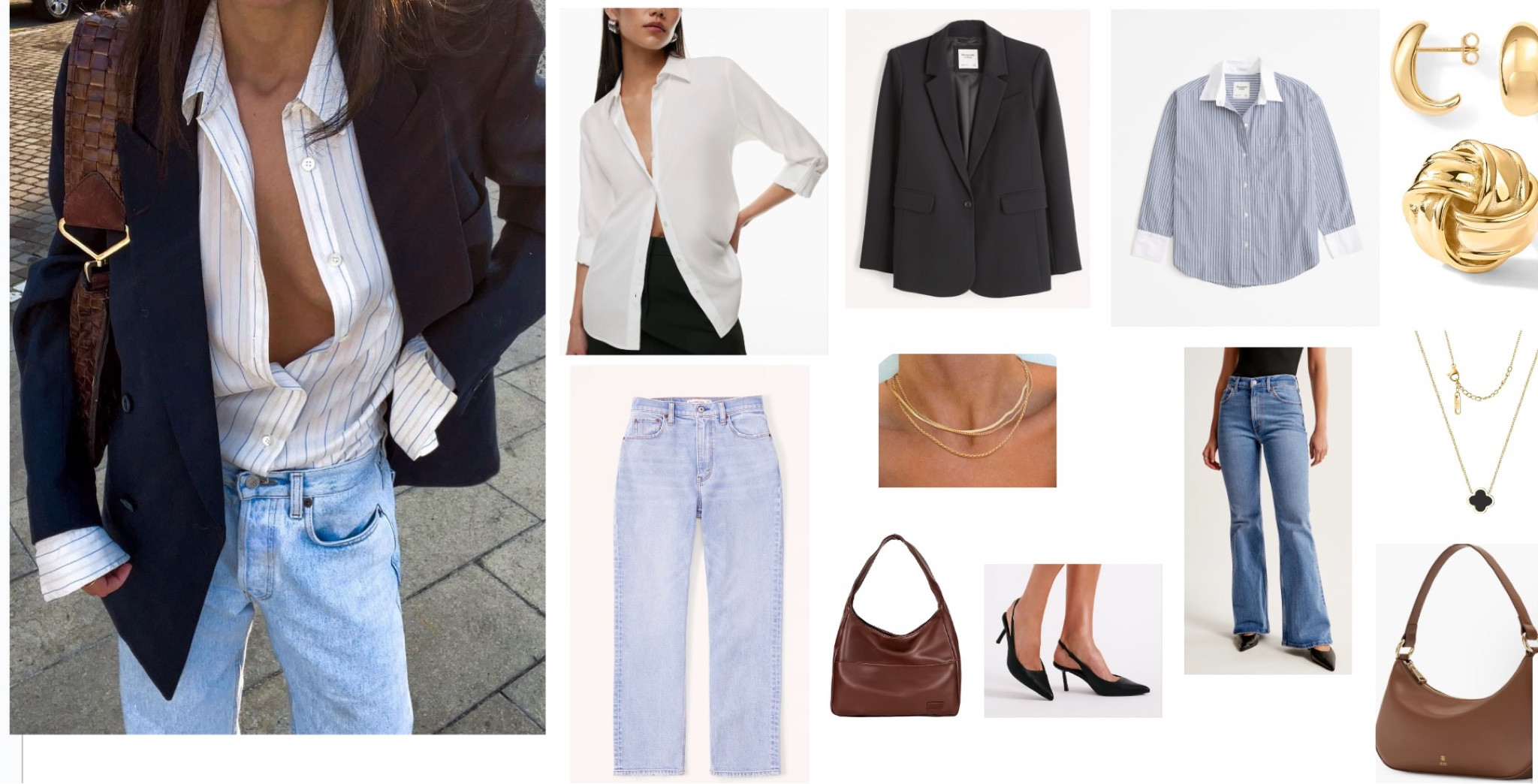 Love this white long sleeve button down layered with a blazer on top, with plain fitted jeans. Accessorized with a brown purse and heels.

#LTKfindsunder100 #LTKstyletip #LTKSeasonal